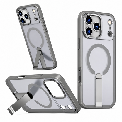 Grey MagSafe iStand Case for Apple iPhone 17 Pro Max Protective Phone Cover