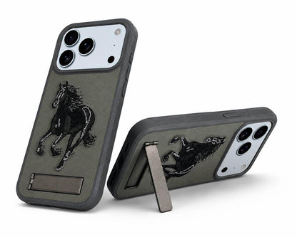 Premium Grey iPhone 17 Pro Max Cover, Designer Phone Case, Wireless Charging Compatible Case