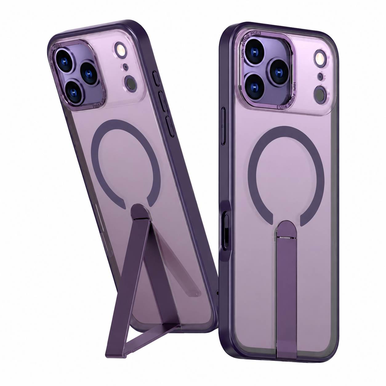 Purple MagSafe iStand Case for Apple iPhone 17 Pro Max Shockproof Phone Case