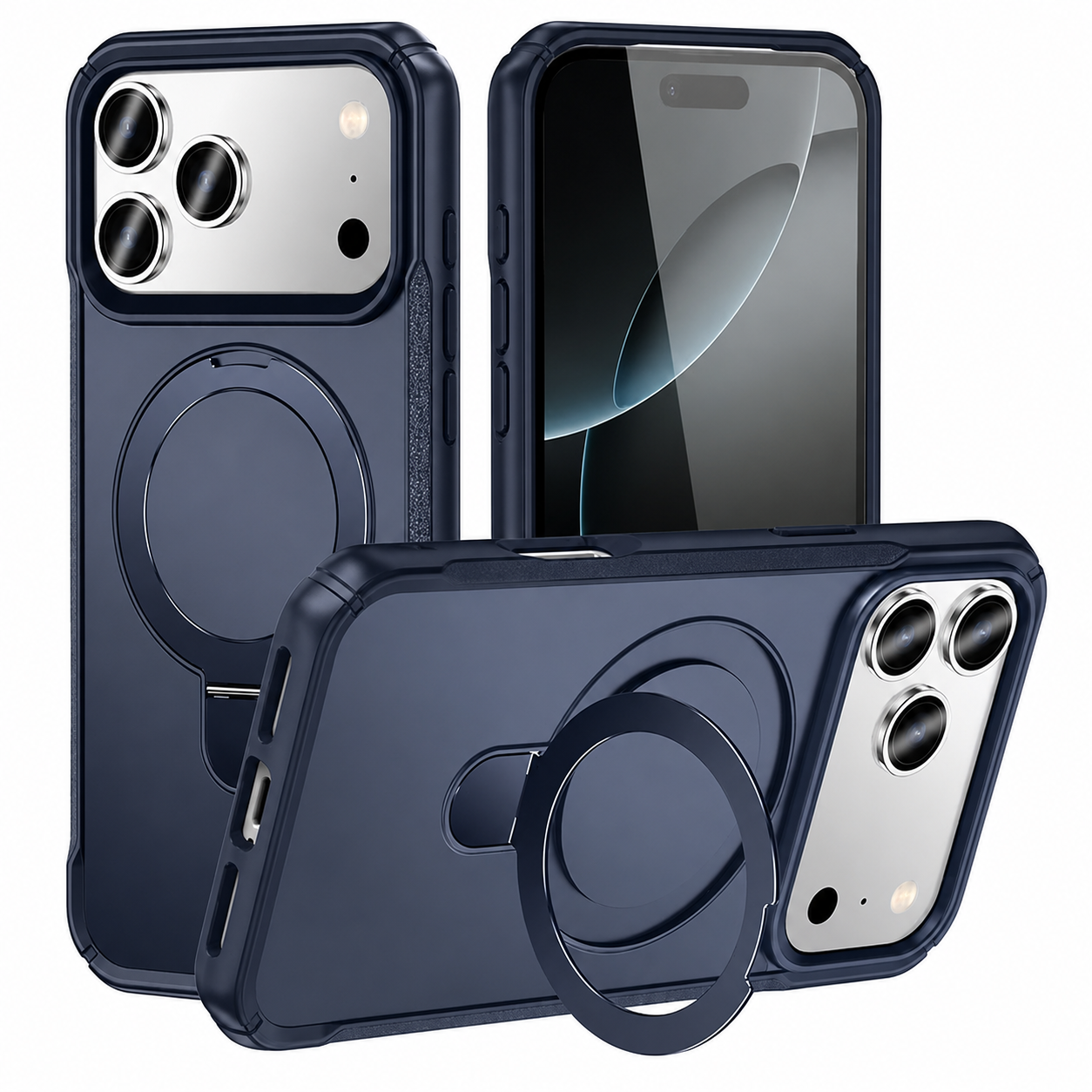 Blue MagSafe iPhone 17 Pro Max Case, Shockproof Phone Cover, Protective Mobile Case