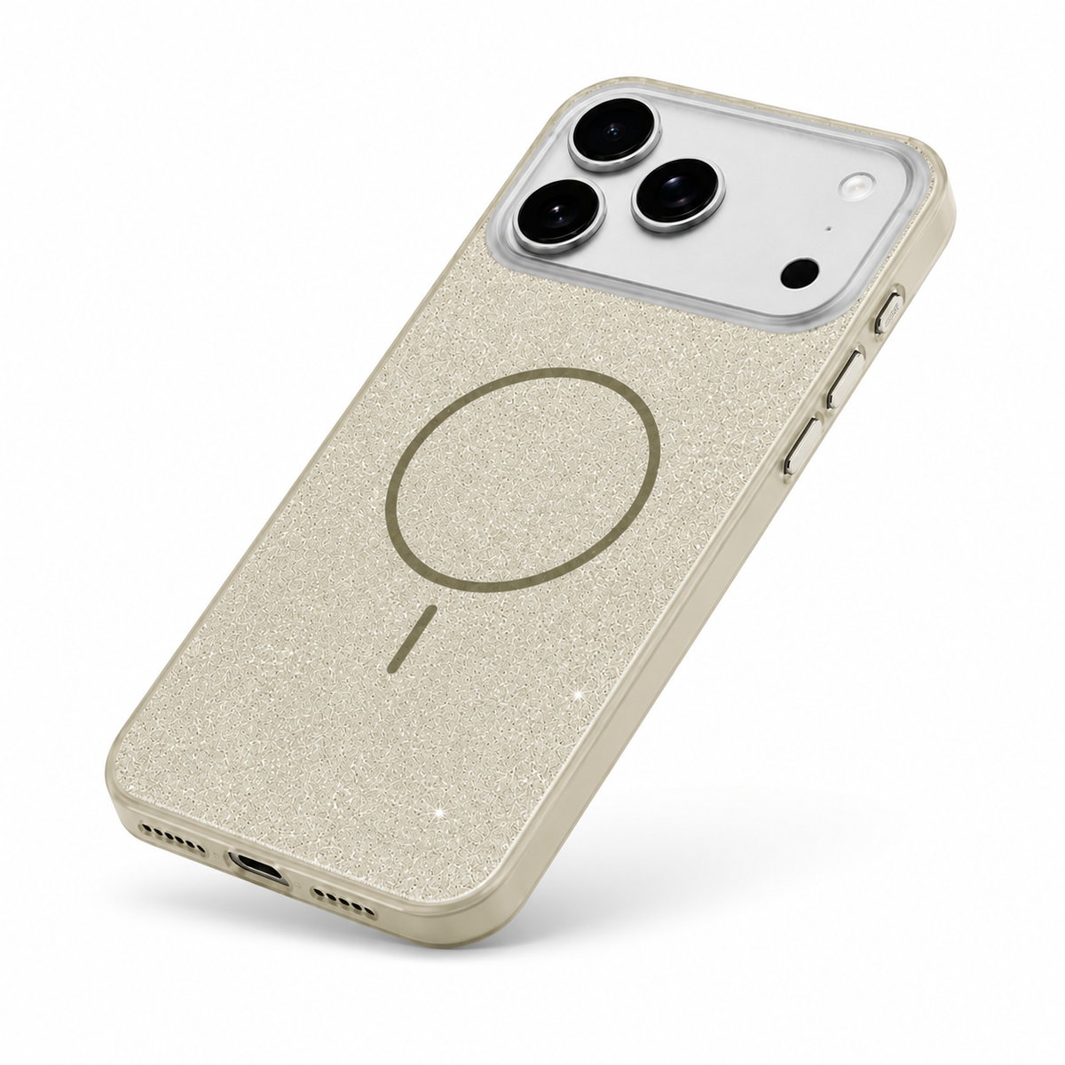 Luxury Grey Glitter Cell Phone Case for Apple iPhone 18 Pro