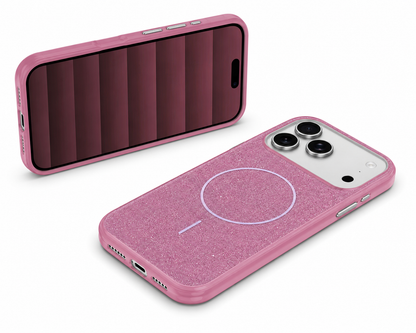 Apple iPhone 18 Pro Max Purple Case, MagSafe Phone Cover, Sparkle Mobile Case