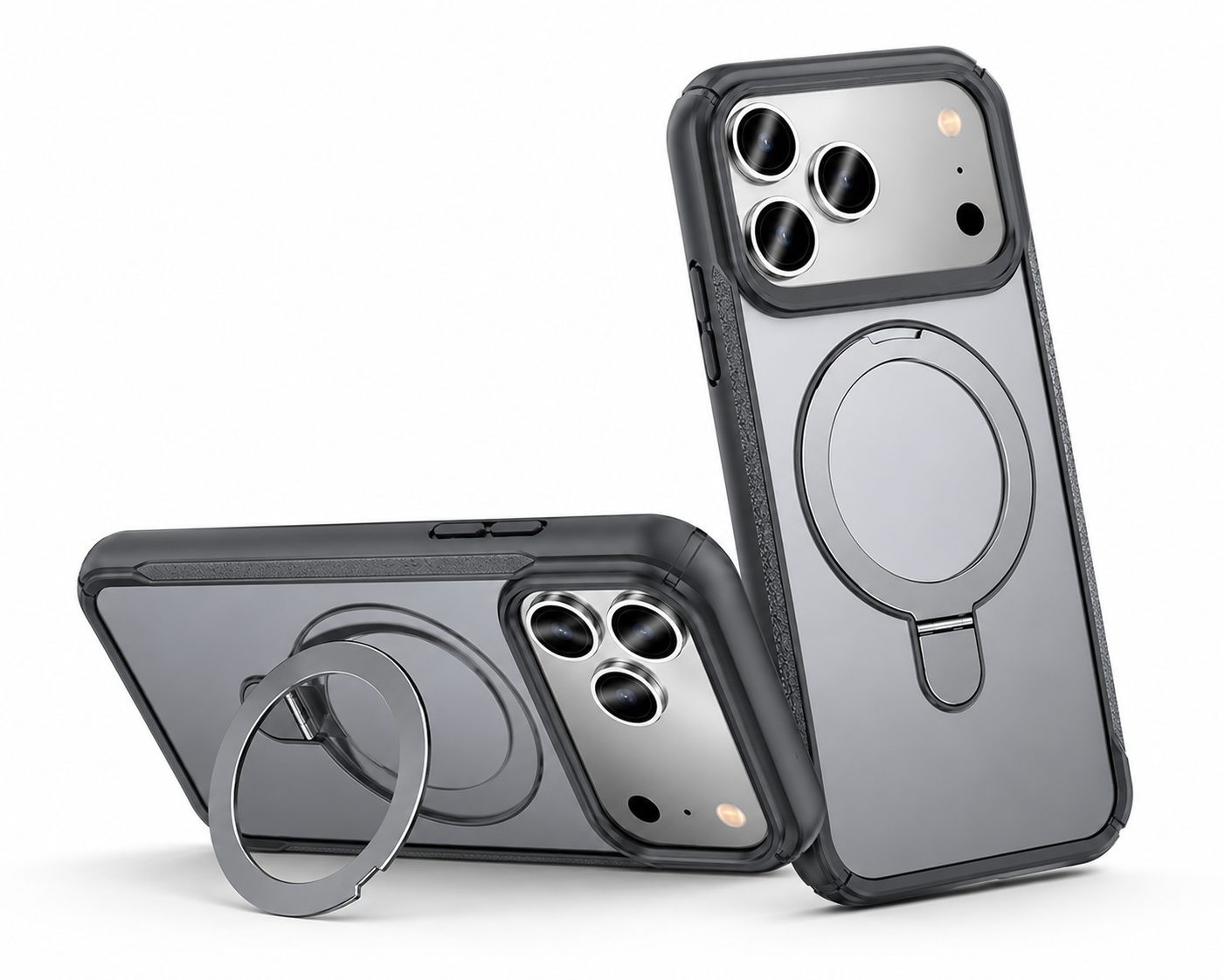 Premium Grey Phone Case, Magnetic Smartphone Cover, Impact Resistant Mobile Case