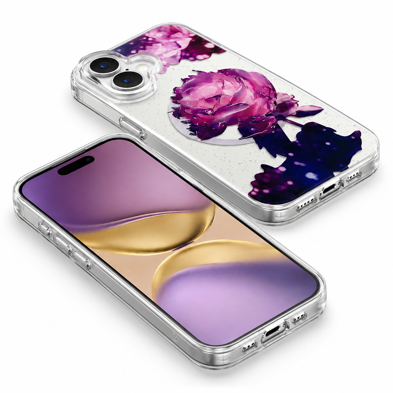 Designer Flower Phone Cover Apple iPhone 16 Shockproof MagSafe Protective Case
