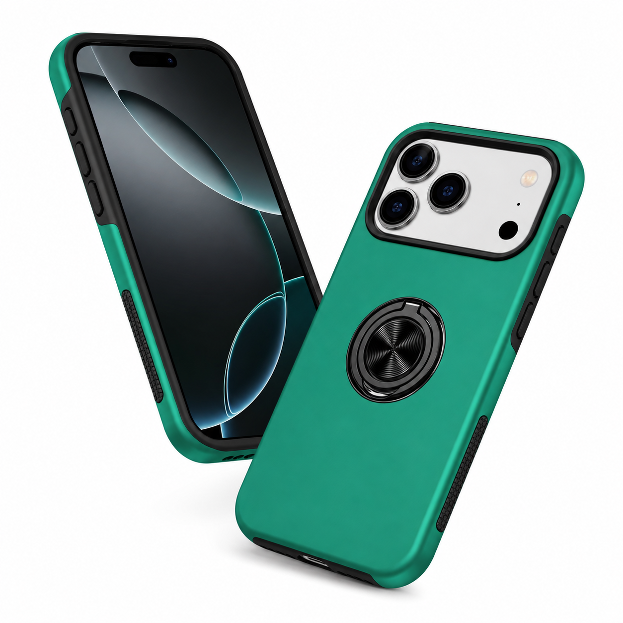Invisible Ring Stand Case, Military Grade iPhone 17 Pro Max Case, Premium Protective Phone Cover

