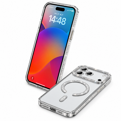 Electroplated Glitter Protective Case for Apple iPhone 18 Pro Max Transparent TPU Mobile Cover