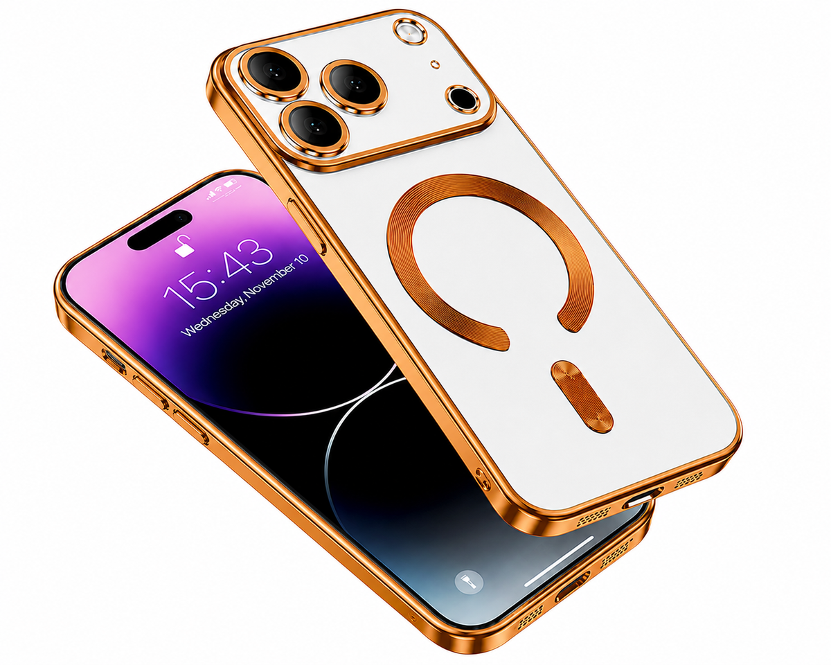 Orange Electro Matte iPhone 18 Pro Max Case Magnetic Protective Phone Cover