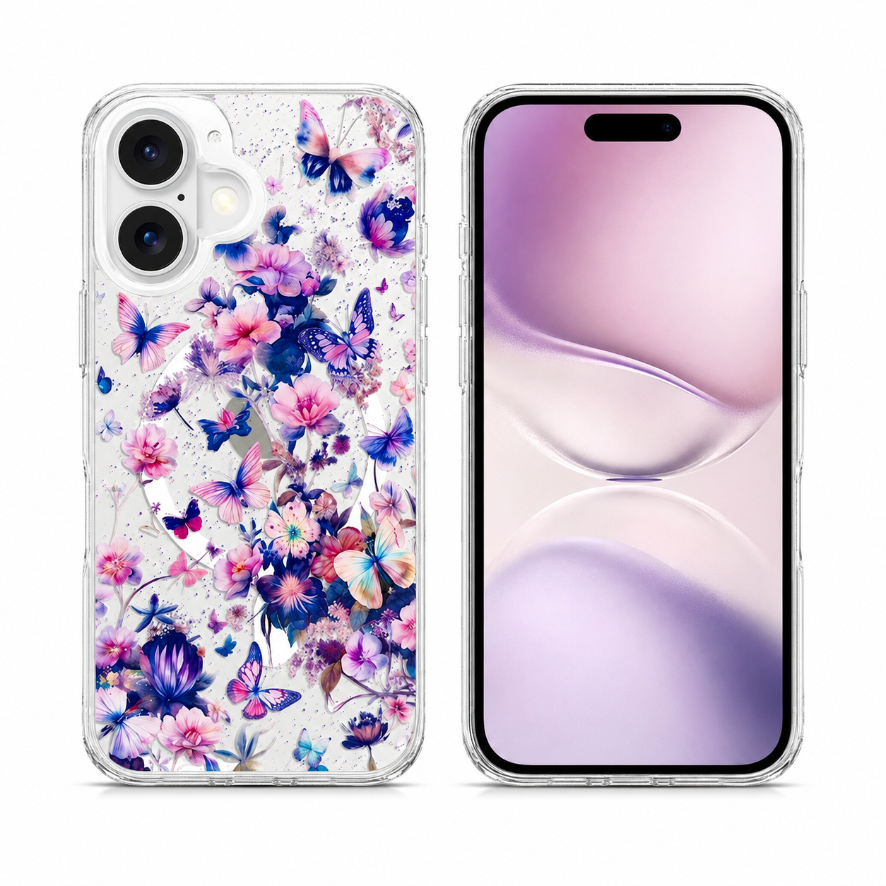 Mini Butterflies MagSafe Case for Apple iPhone 16 Floral Protective Phone Cover