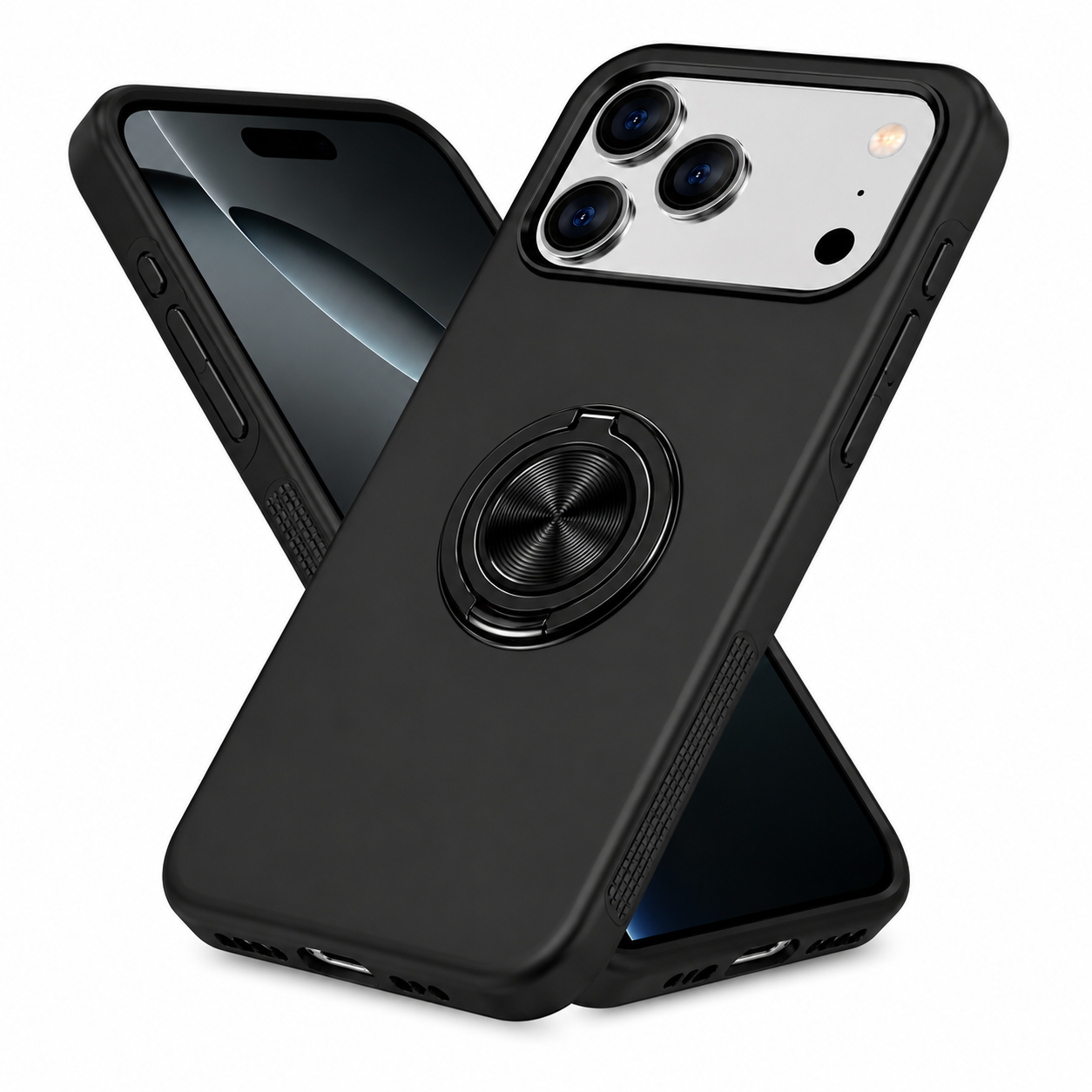 Invisible Ring Stand Case, Military Grade iPhone 17 Pro Max Case, Premium Phone Cover

