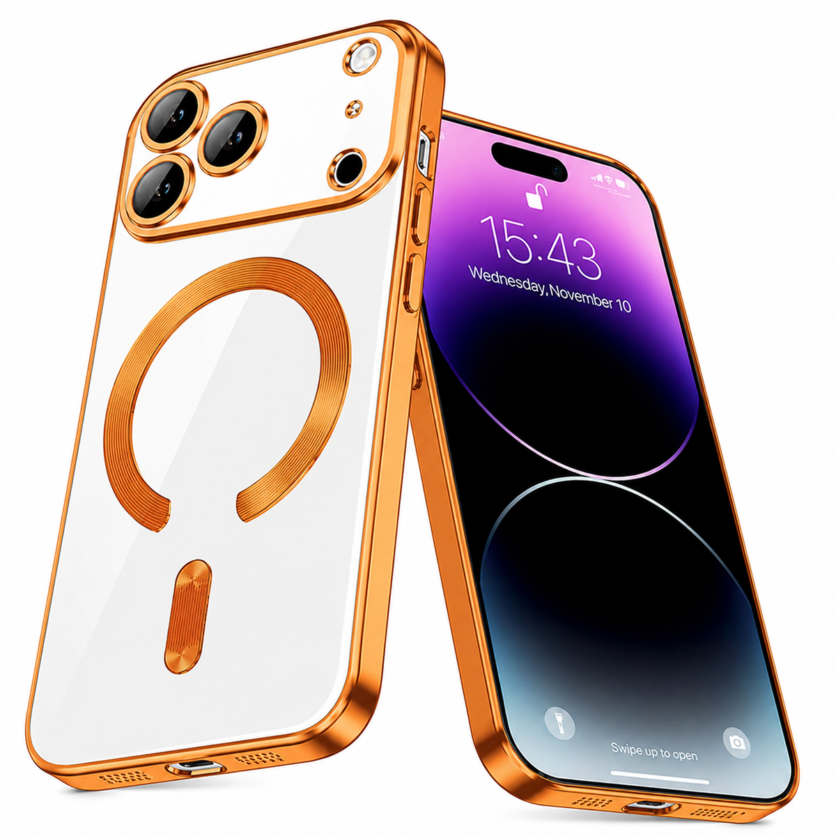 Orange Electro Matt MagSafe Case for Apple iPhone 18 Pro Max Shockproof Phone Case