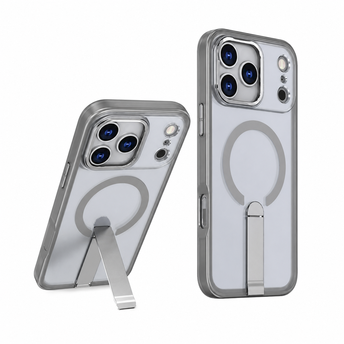 MagSafe Compatible Grey Phone Case for Apple iPhone 18 Pro Max with Camera Protection