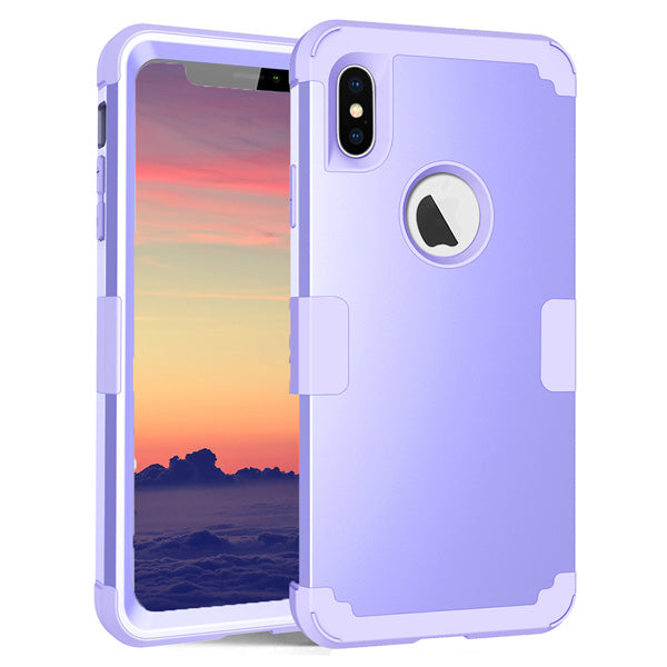 Protective Phone Case – Dual Layer Full Coverage Shockproof Light Purple Tough Hybrid design