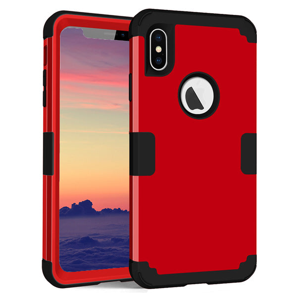 Protective Phone Case – Dual Layer Full Coverage Shockproof Red Tough Hybrid design