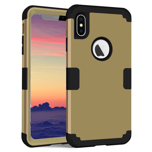 Protective Phone Case – Dual Layer Full Coverage Shockproof Gold Tough Hybrid design